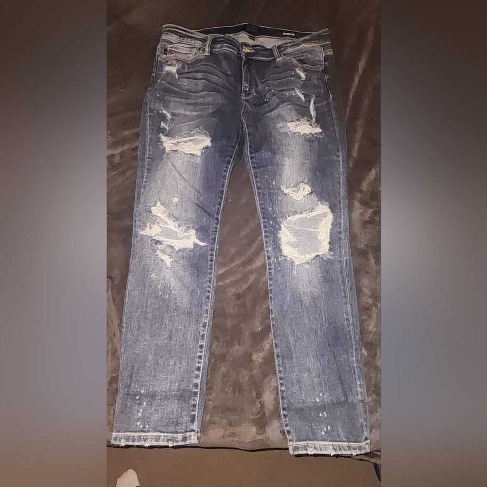 Judy Blue size 15 bleached/distressed jeans